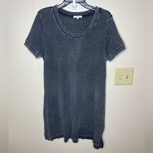 Z Supply Waffle Knit T-Shirt Dress Distressed Size Large